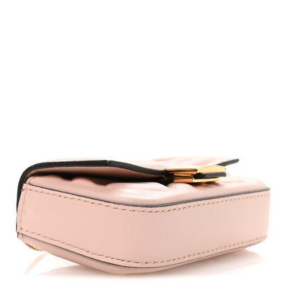 Fendi Nappa Matisse FF Embossed Nano Baguette Charm Rosa Quarzo 4 of 11