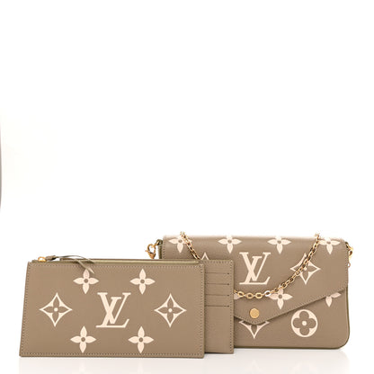 Louis Vuitton Empreinte Monogram Giant Felicie Pochette Tourterelle Creme 3 of 10