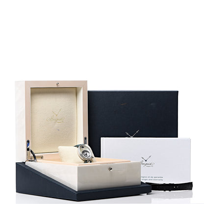 Breguet 18K White Gold Alligator Diamond Bezel Mother of Pearl 29mm Reine de Naples Automatic Watch 8908 9 of 9