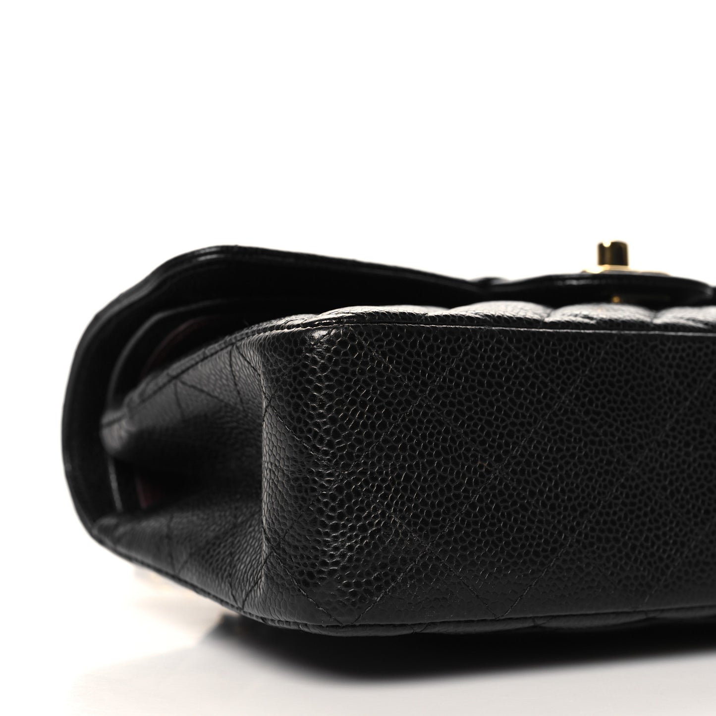 Caviar Quilted Small Double Flap Black