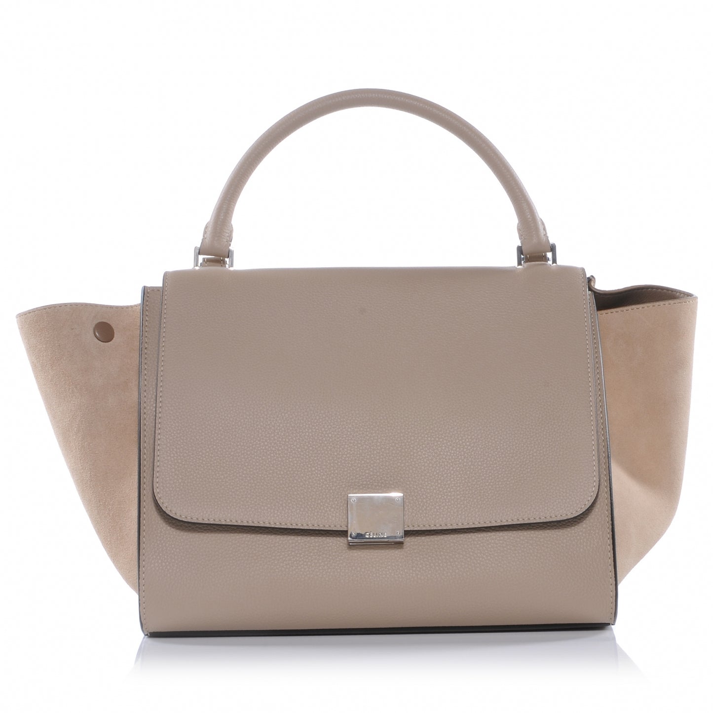Calfskin Suede Small Trapeze Dune