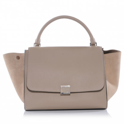 Celine Calfskin Suede Small Trapeze Dune 1 of 7