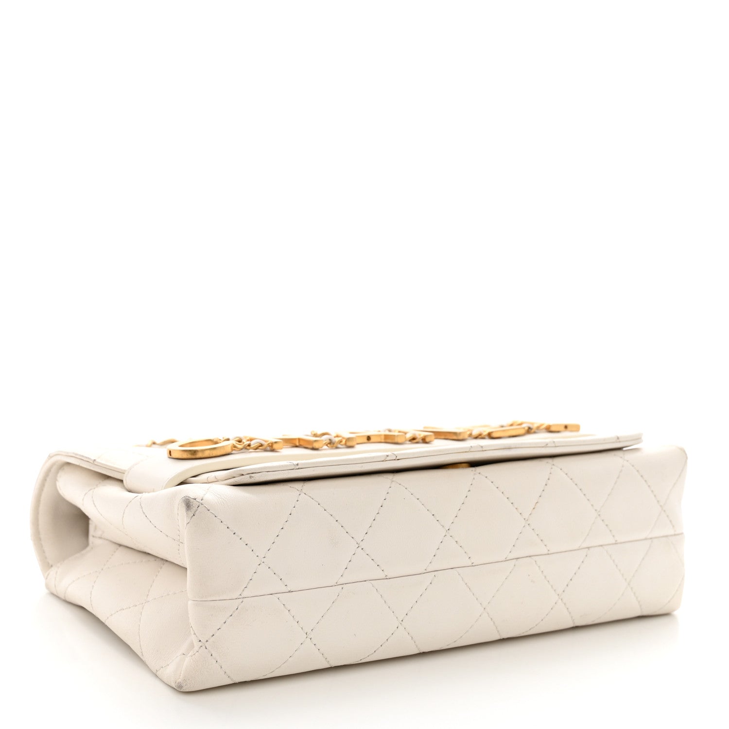 Chanel Calfskin Quilted Enchained Flap White 4 of 14