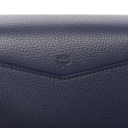 MCM Visetos Calfskin Small Patricia Shoulder Bag Mood Indigo White 10 of 12