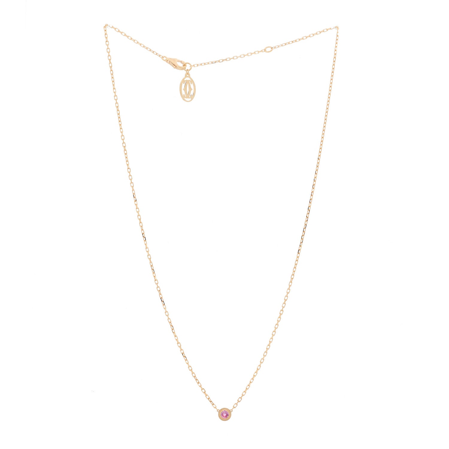 Cartier 18K Pink Gold Pink Sapphire D'Amour Pendant Necklace 3 of 6
