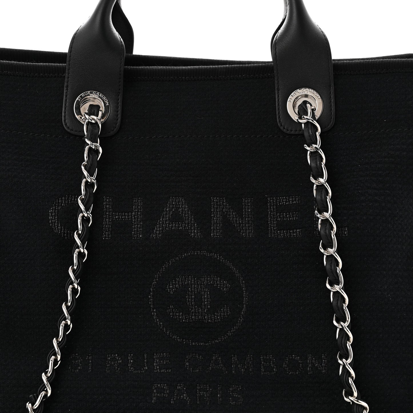Mixed Fibers Medium Deauville Tote Black