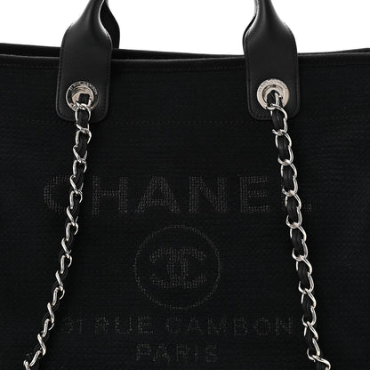 Chanel Mixed Fibers Medium Deauville Tote Black 9 of 12