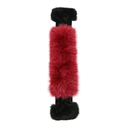 Fendi Fox Fur Stole Pink Black 2 of 4