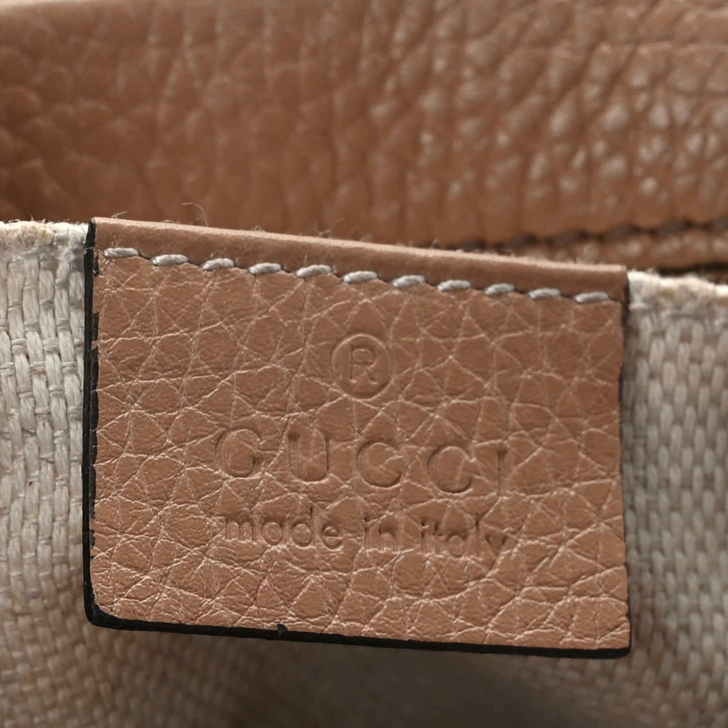 Pebbled Calfskin Small Soho Disco Bag Camelia