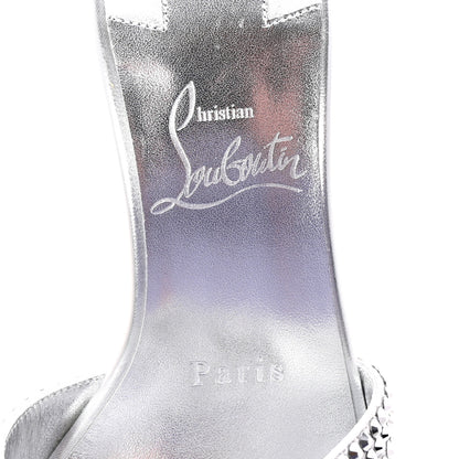 Christian Louboutin Suede Metallic Kid Lambskin Strass Mariza Is Back 85 Sandals 35 Silver 8 of 9