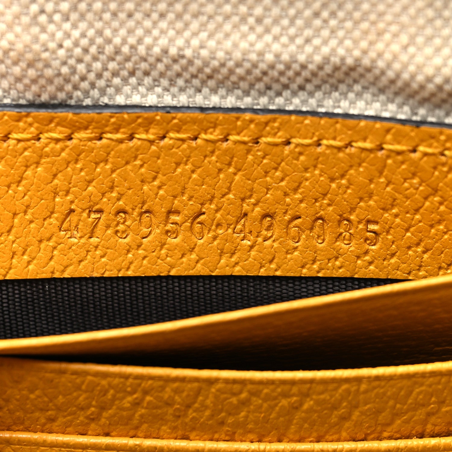 Gucci GG Supreme Monogram Neo Vintage Zip Wristlet Pouch Beige New Acero Crop 7 of 11