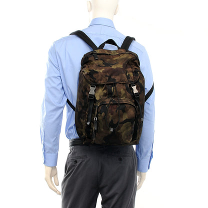 Prada Nylon Camouflage Double Buckle Backpack Mimetico 2 of 7