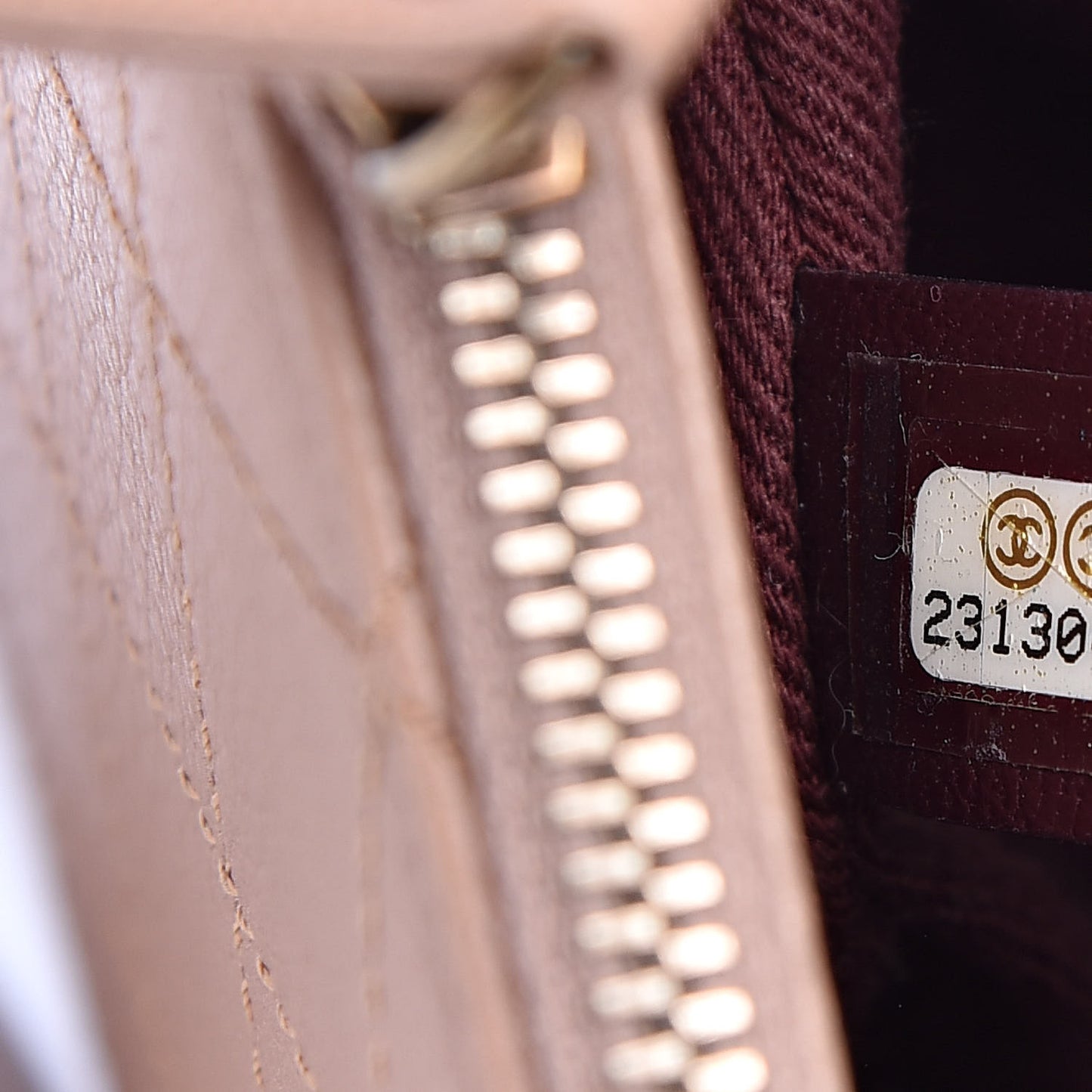 Shiny Calfskin Goatskin Quilted Small Coco Curve Messenger Flap Beige