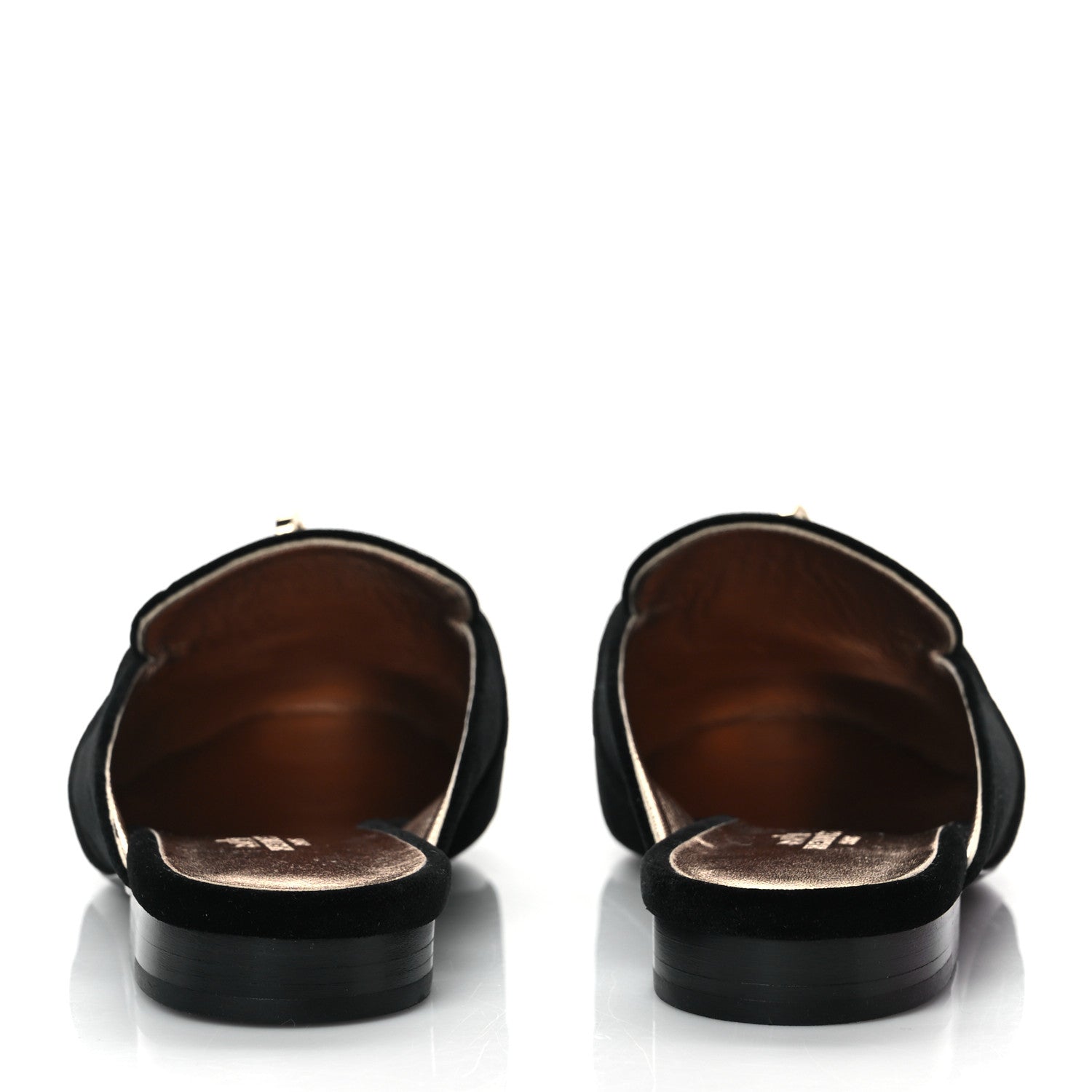 Hermes Velvet Goatskin Oz Mules 37 Black 5 of 9