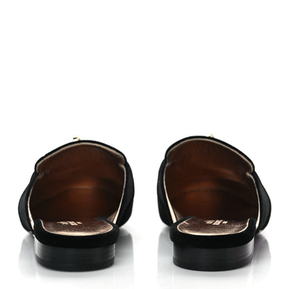 Hermes Velvet Goatskin Oz Mules 37 Black 5 of 9