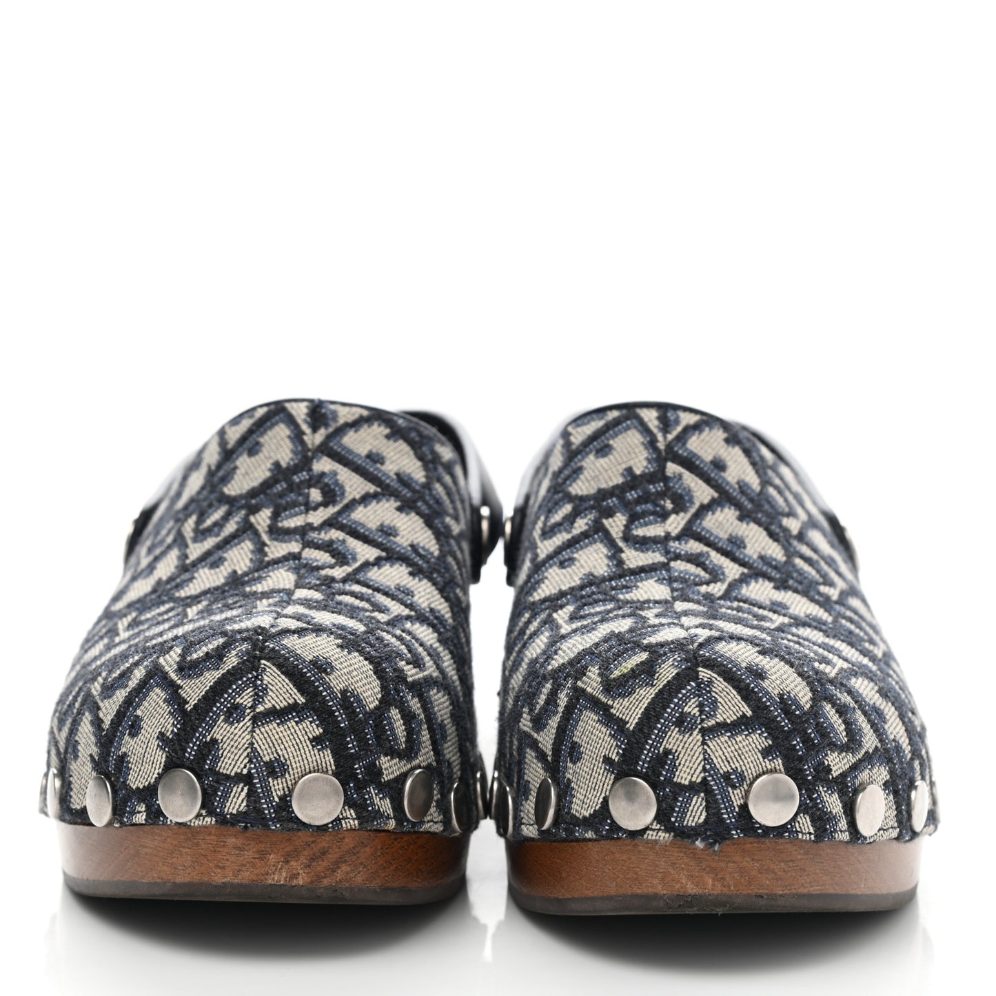 Canvas Oblique Diorquake 20mm Slingback Clogs 38 Deep Blue