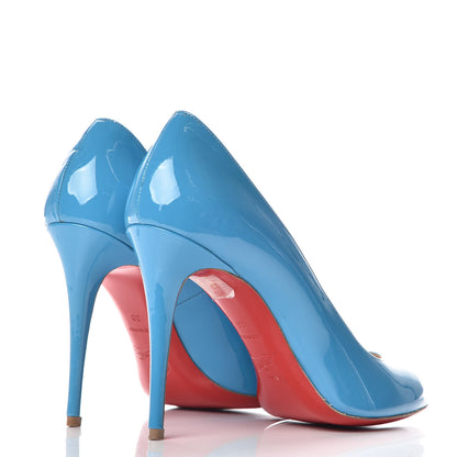 Christian Louboutin Patent Fifi 100 Pumps 38 Celeste 4 of 10