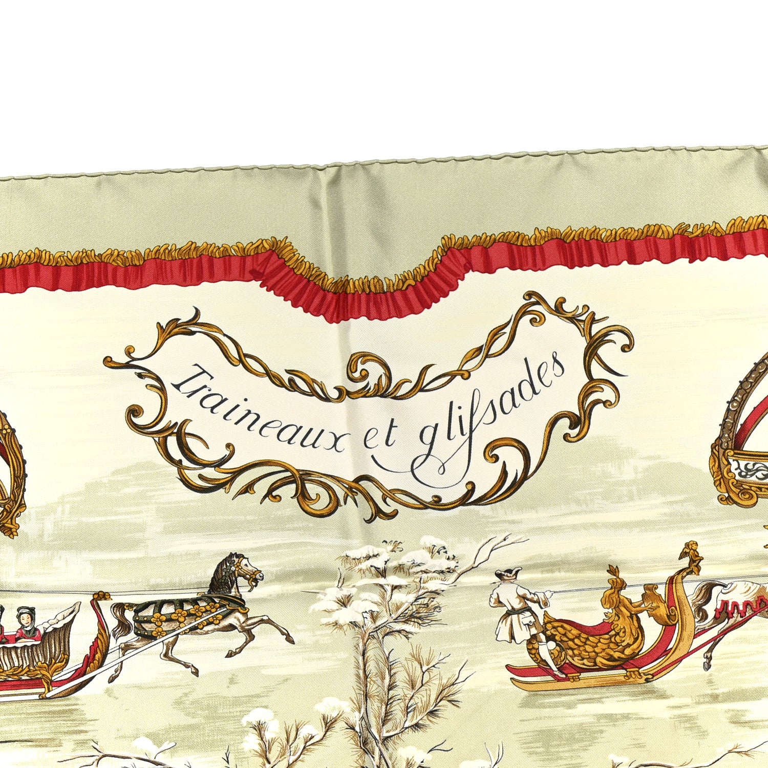 Hermes Silk Traineaux Et Glissades Scarf 90 4 of 6