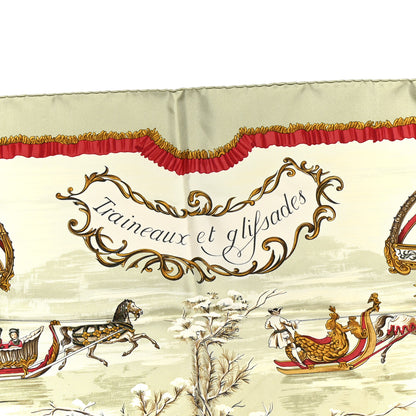 Hermes Silk Traineaux Et Glissades Scarf 90 4 of 6