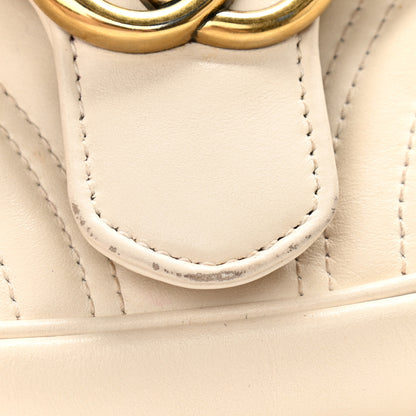 Gucci Calfskin Matelasse Mini GG Marmont Shoulder Bag White 12 of 17