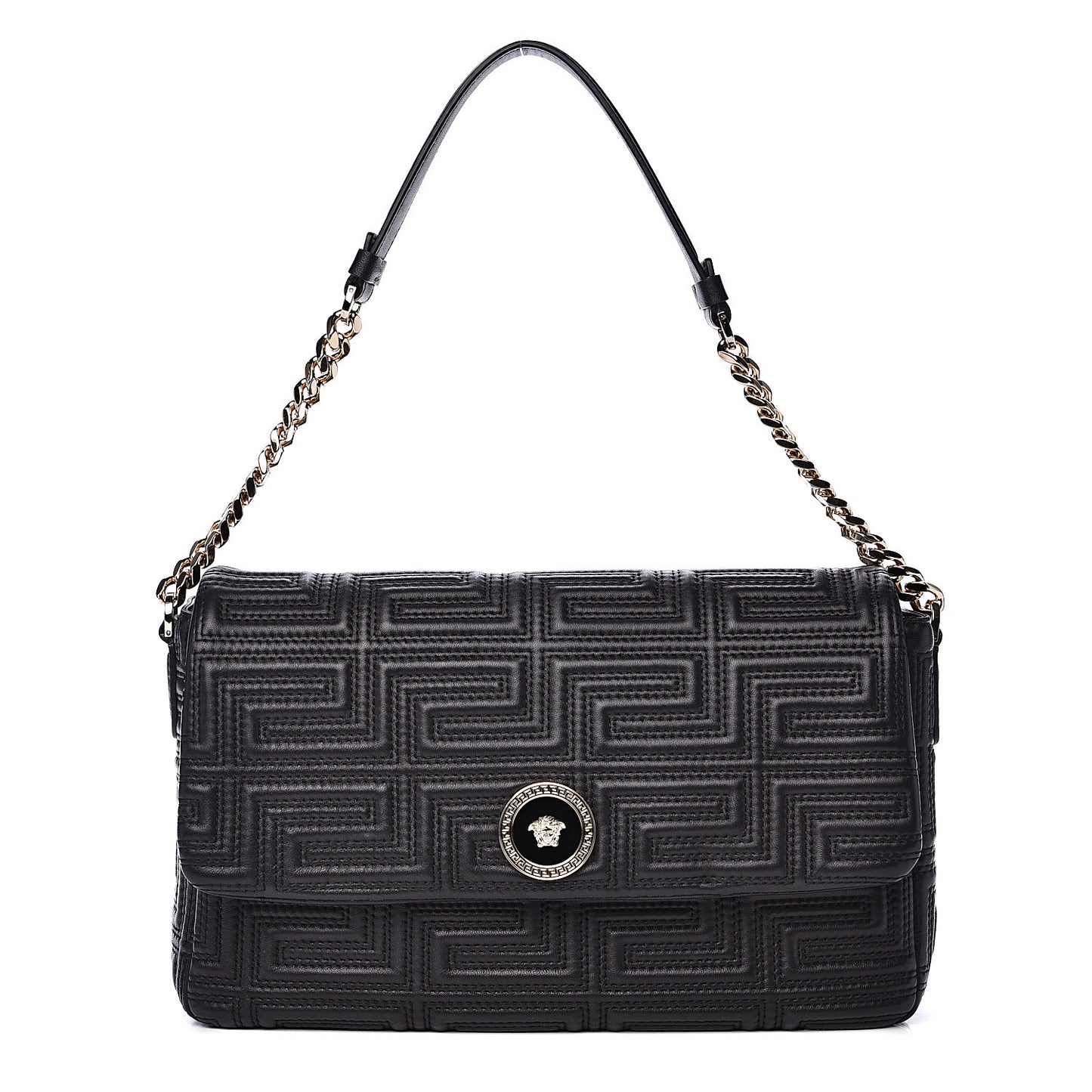 Nappa Quilted Shoulder Bag Black