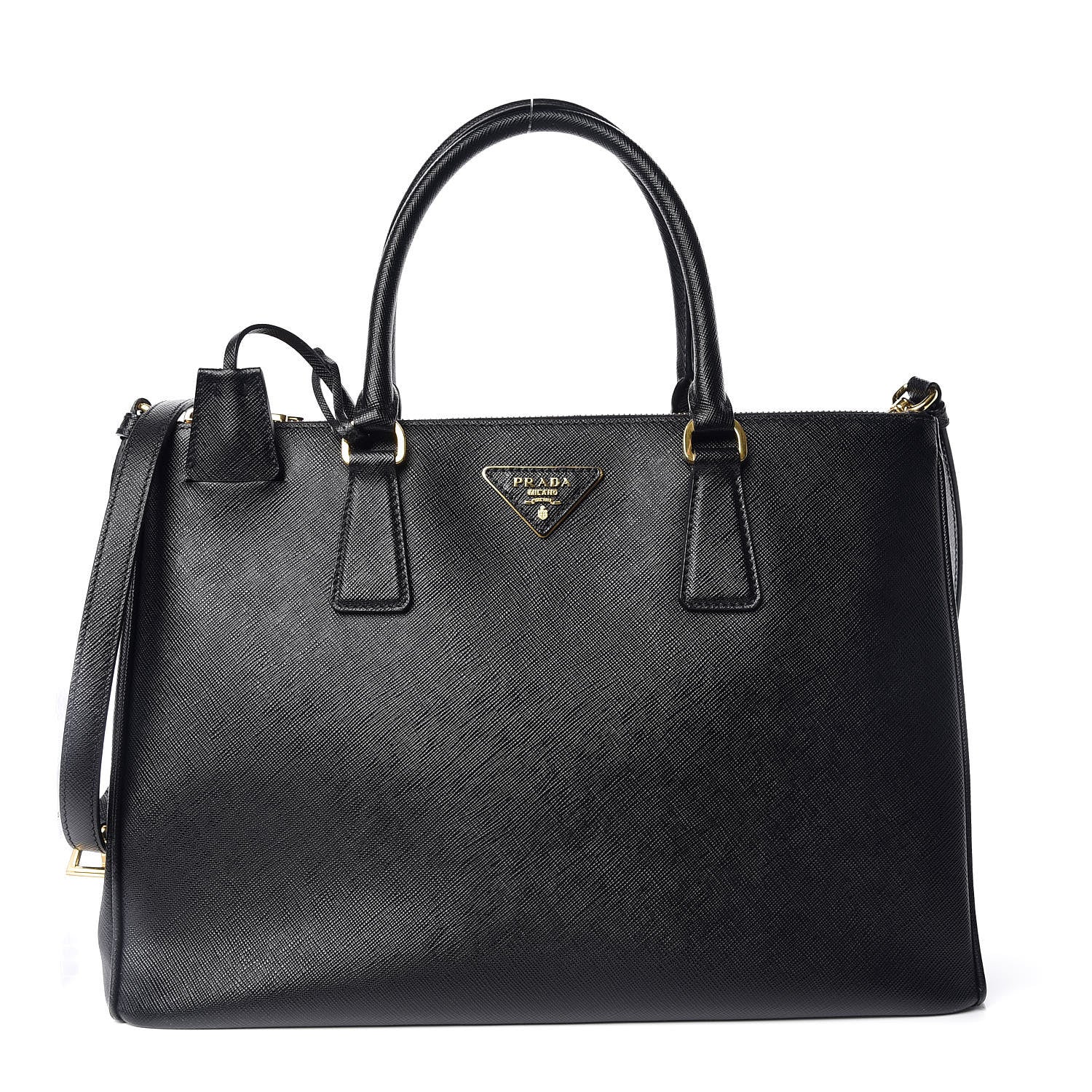 Prada Saffiano Medium Galleria Double Zip Tote Black 1 of 15