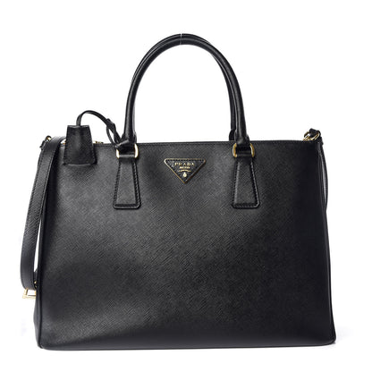 Prada Saffiano Medium Galleria Double Zip Tote Black 1 of 15