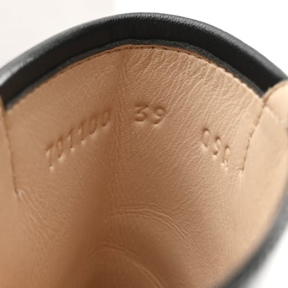 Gucci Kensington Calfskin Nappa GG Supreme Monogram Womens Double Buckle Ankle Boots 39 Black 9 of 10
