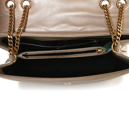 Saint Laurent Calfskin Y Quilted Monogram Medium Loulou Chain Satchel Dark Latte 4 of 11
