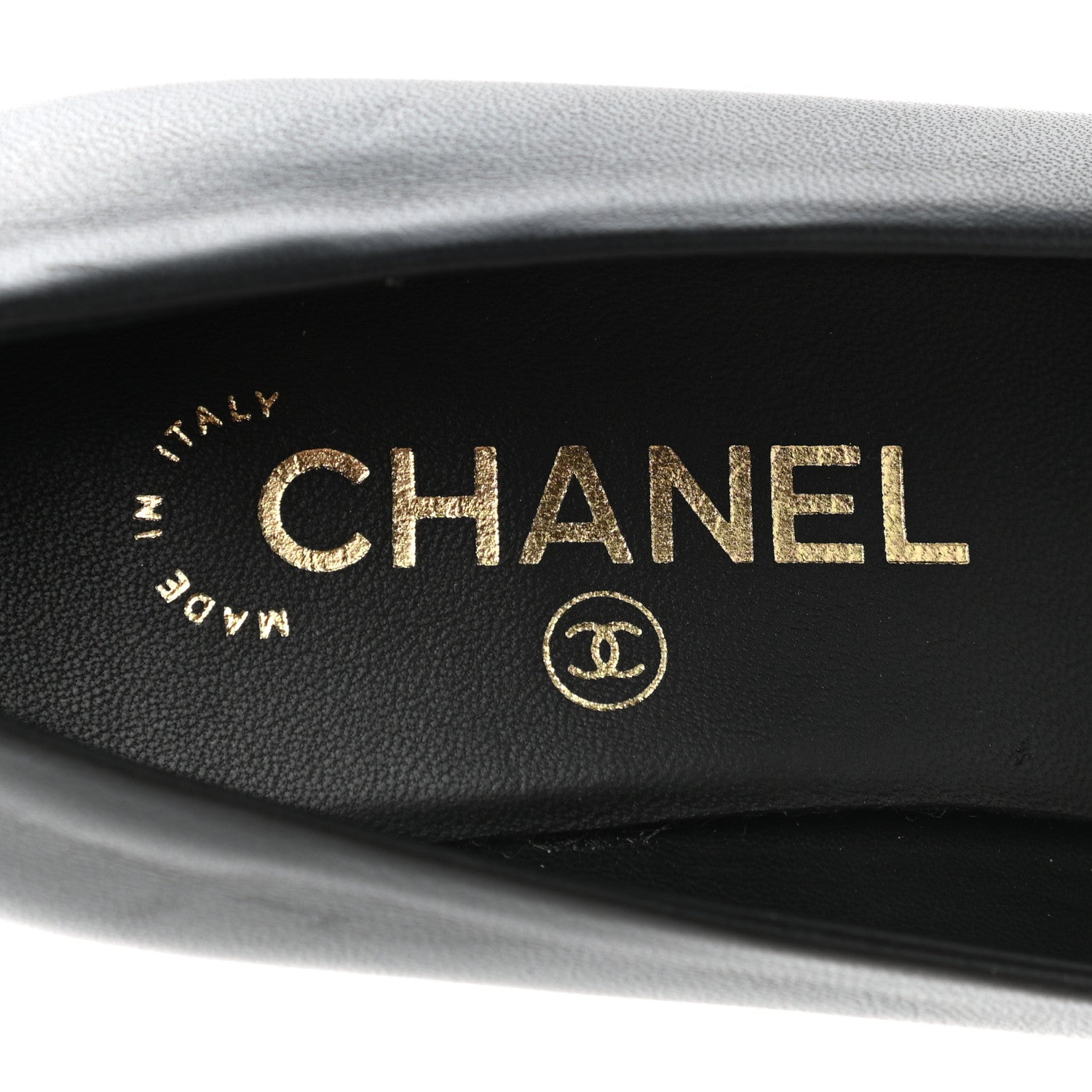 Chanel Lambskin Cap Toe CC Pumps 36 Black 7 of 9