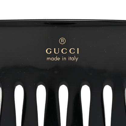 Gucci Resin Crystal Hair Comb Black 3 of 4