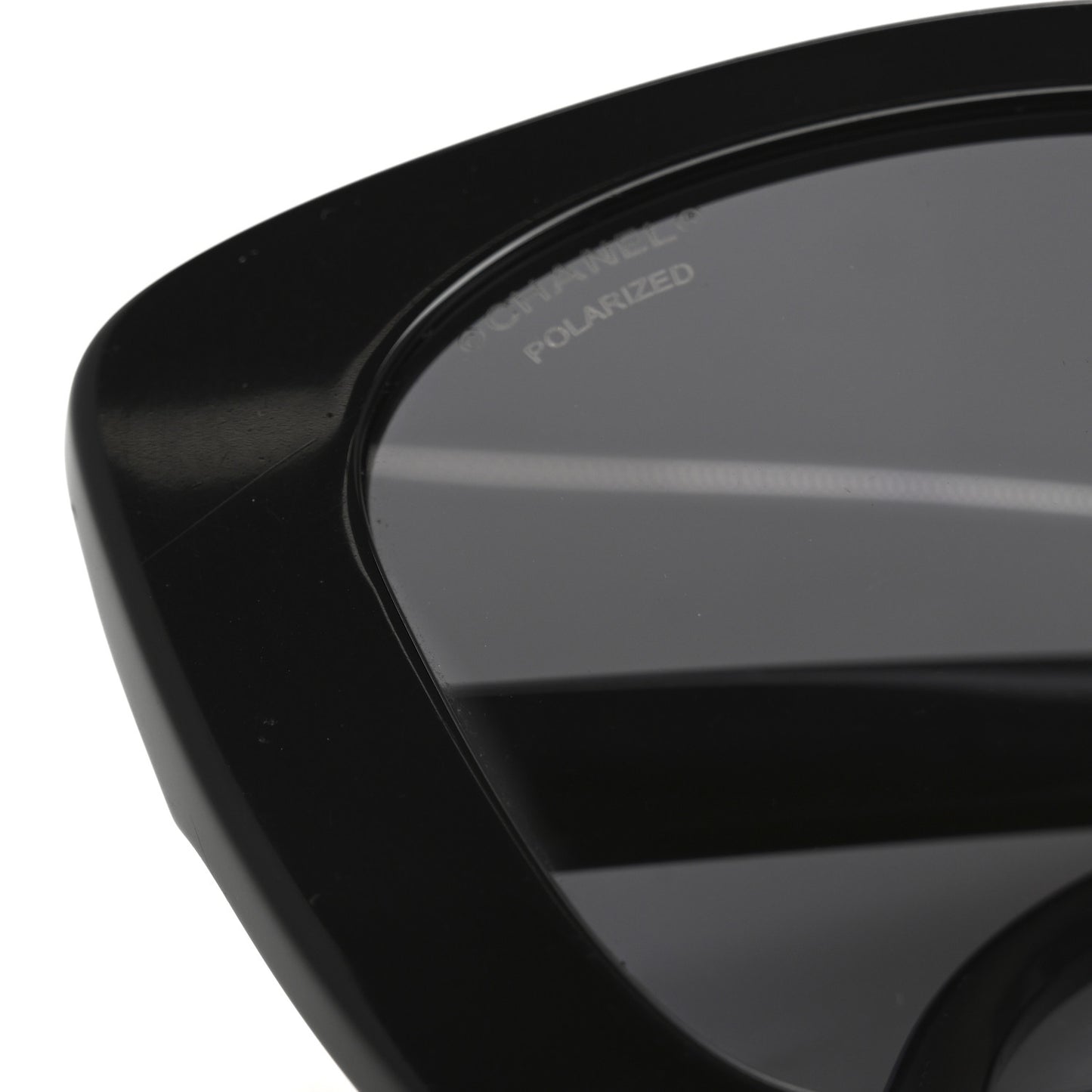 Acetate Strass Polarized Square Sunglasses 5422-B Black
