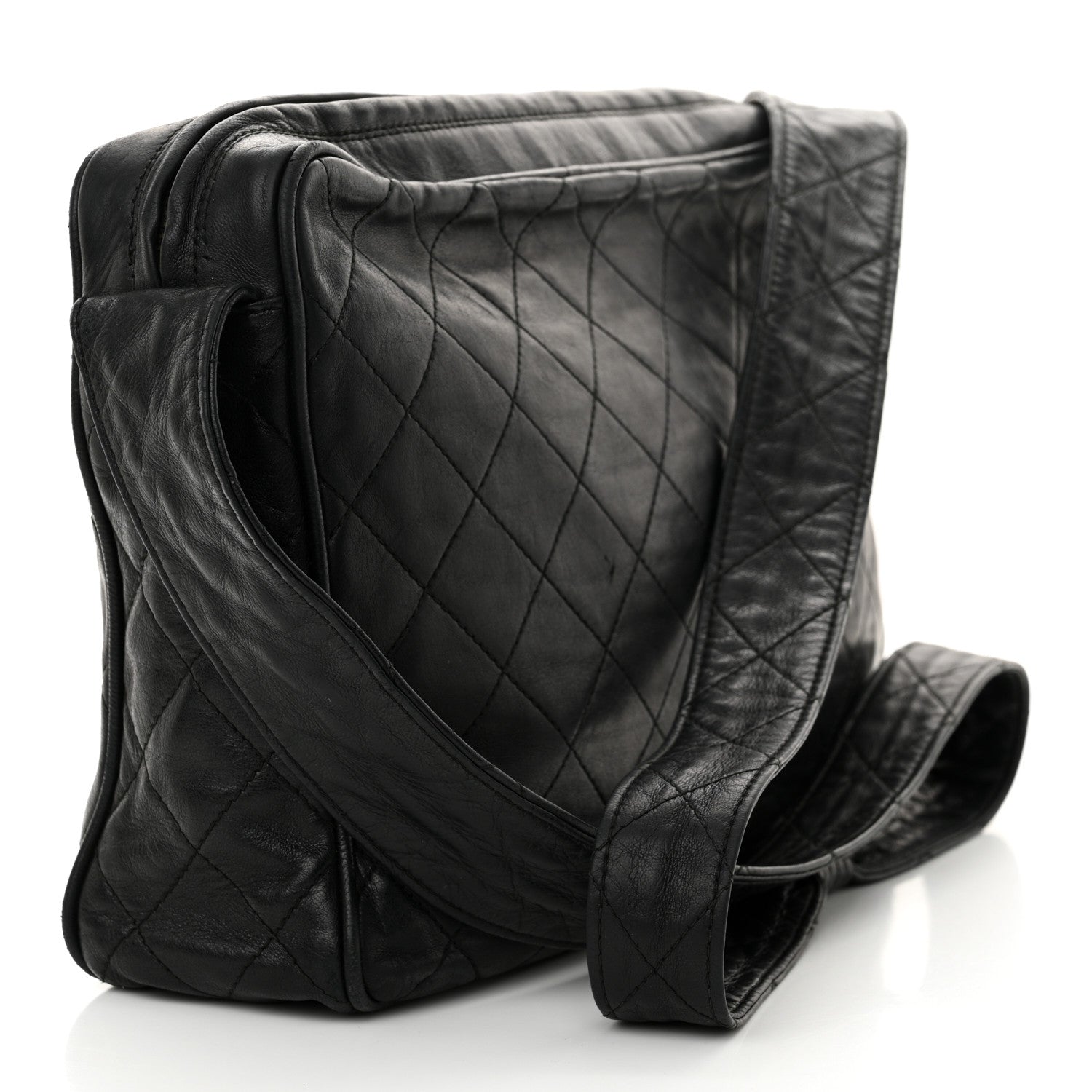 Chanel Lambskin Quilted Tassel Camera Case Black 3 of 16
