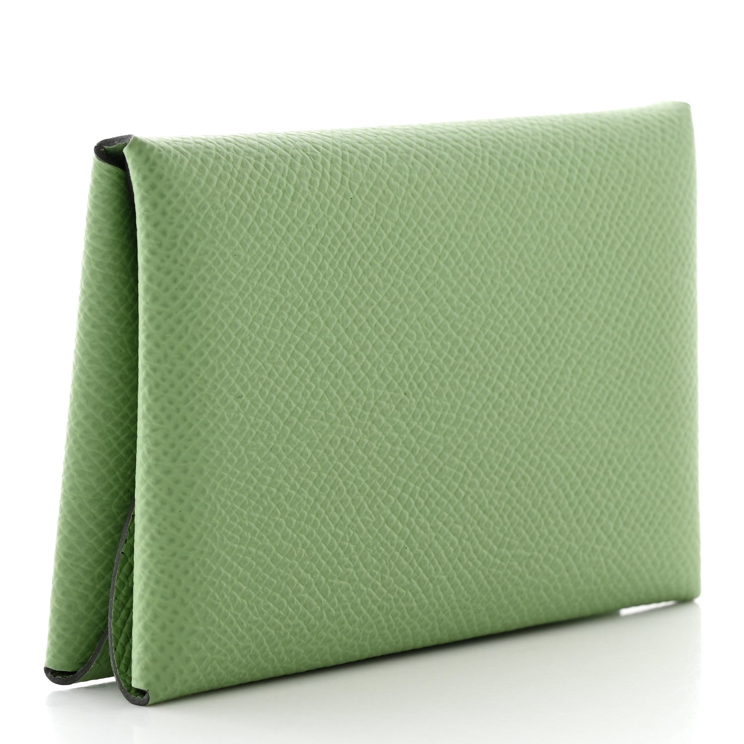 Hermes Epsom Calvi Duo Card Case Vert Criquet 3 of 9