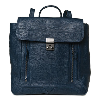 3.1 Phillip Lim Textured Calfskin Pashli Backpack Navy 1 of 17