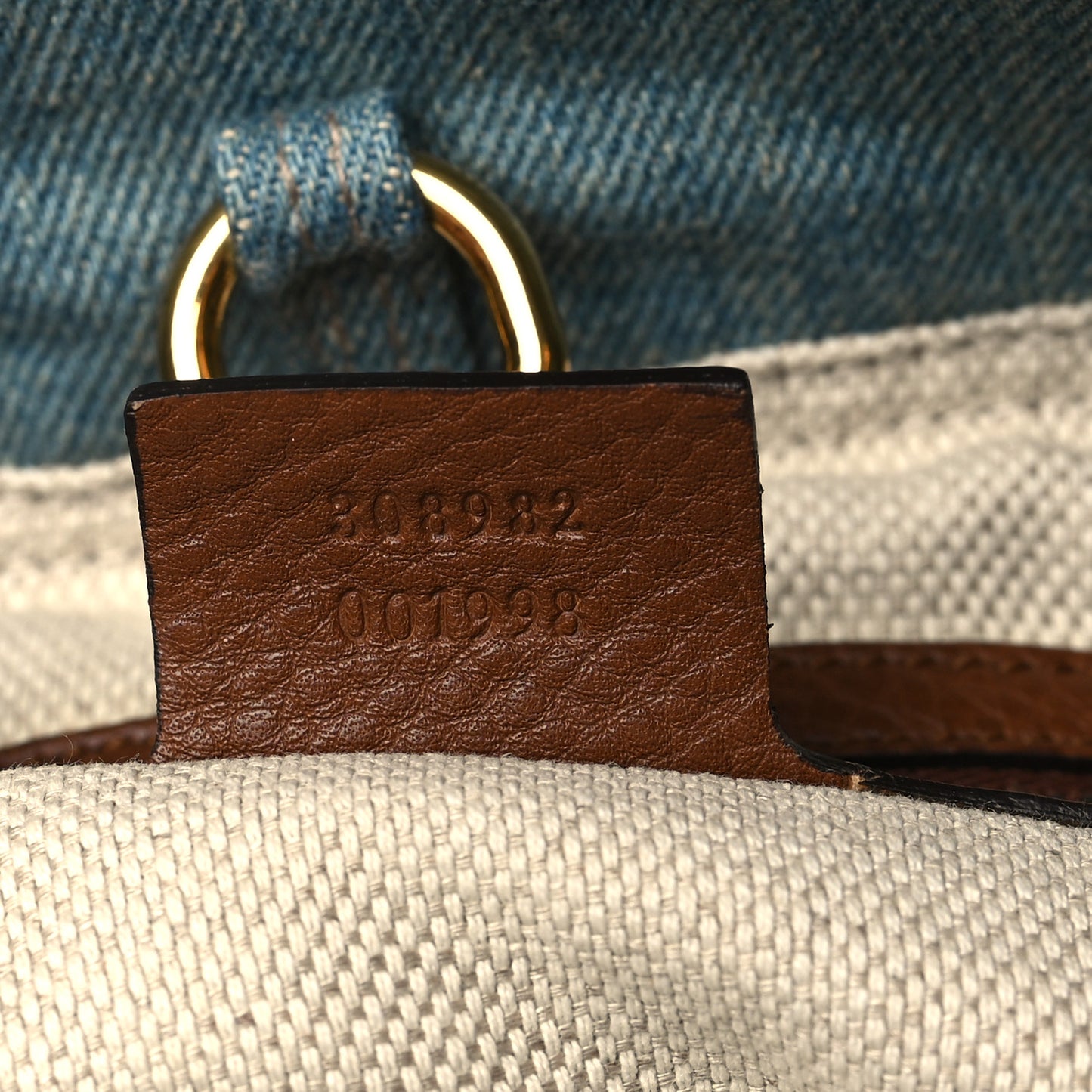 Denim Medium Soho Chain Shoulder Bag Blue