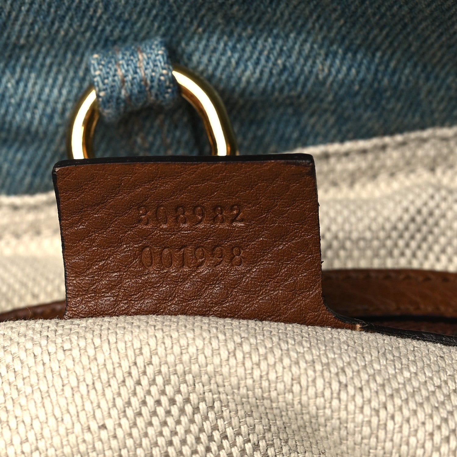 Gucci Denim Medium Soho Chain Shoulder Bag Blue 6 of 6