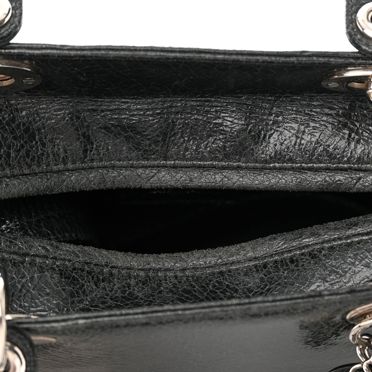 Christian Dior Ceramic Effect Deerskin Jeweled Swan Lady Dior Black 13 of 14
