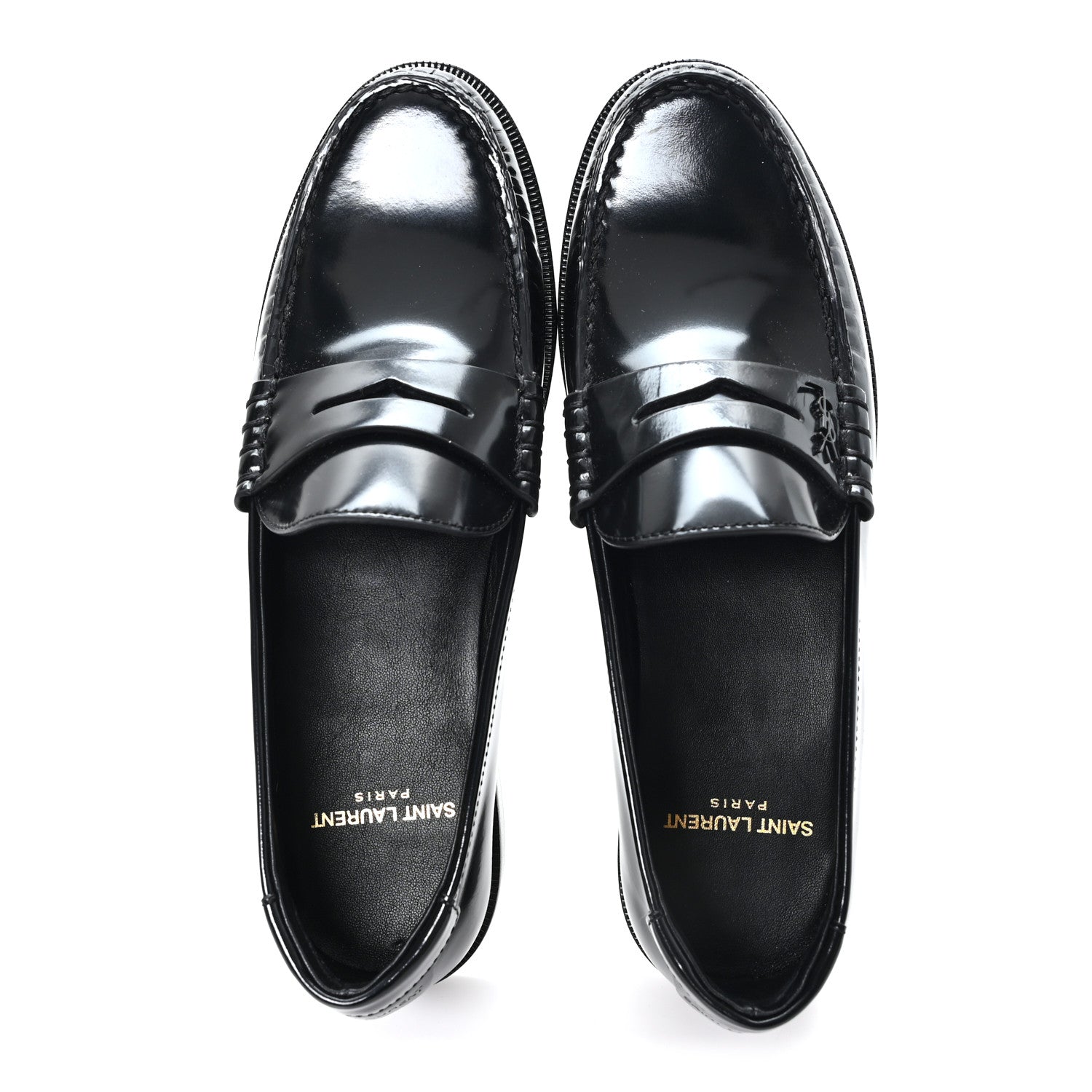 Saint Laurent Magnum Lux Calfskin Le Loafer 15 Moccasins 37 Black 2 of 10
