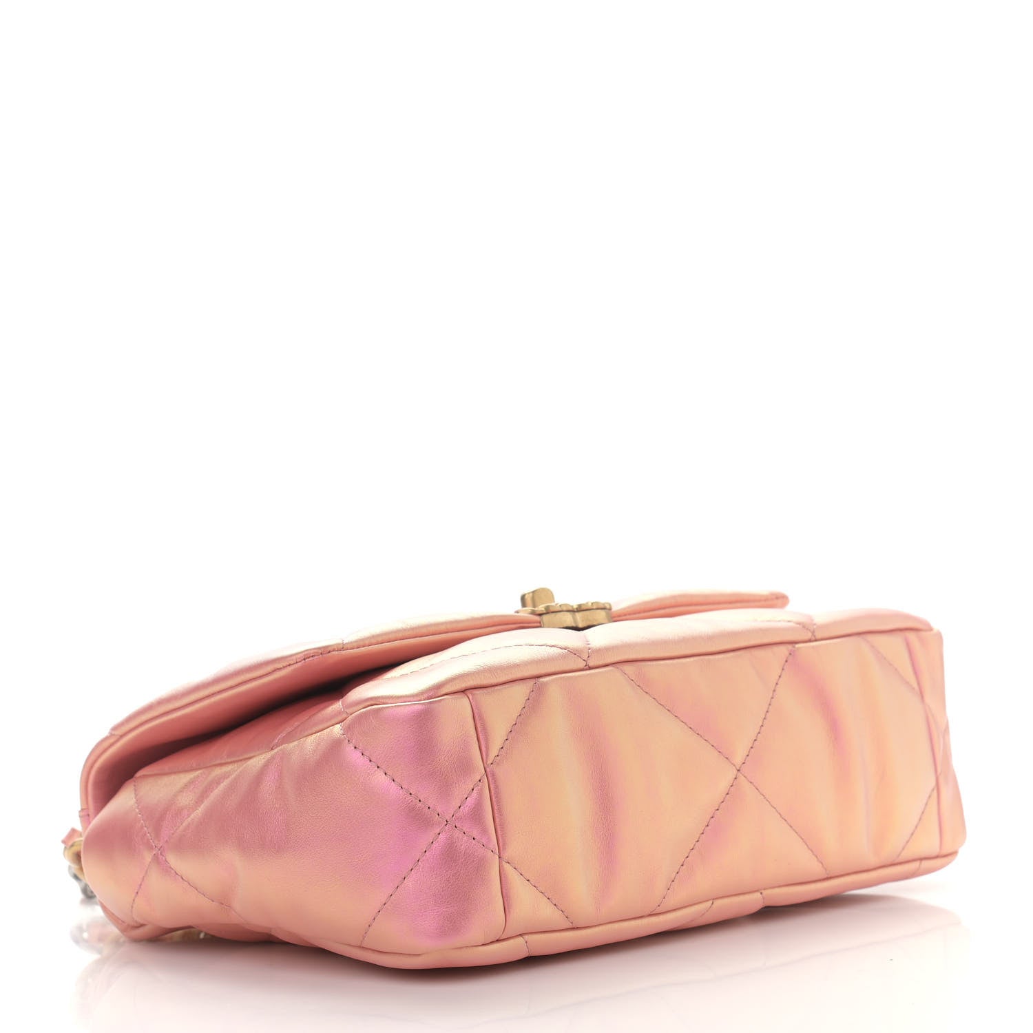 Chanel Iridescent Calfskin Quilted Medium Chanel 19 Flap Pink 4 of 11