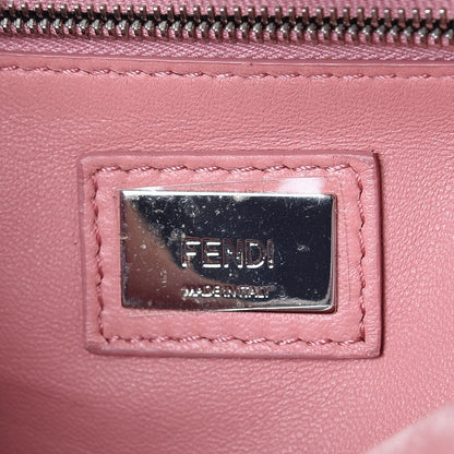Fendi Nappa Elaphe Monster Eyes Mini Peekaboo Iconic Satchel Ruby Bois de Rose Natural 7 of 8