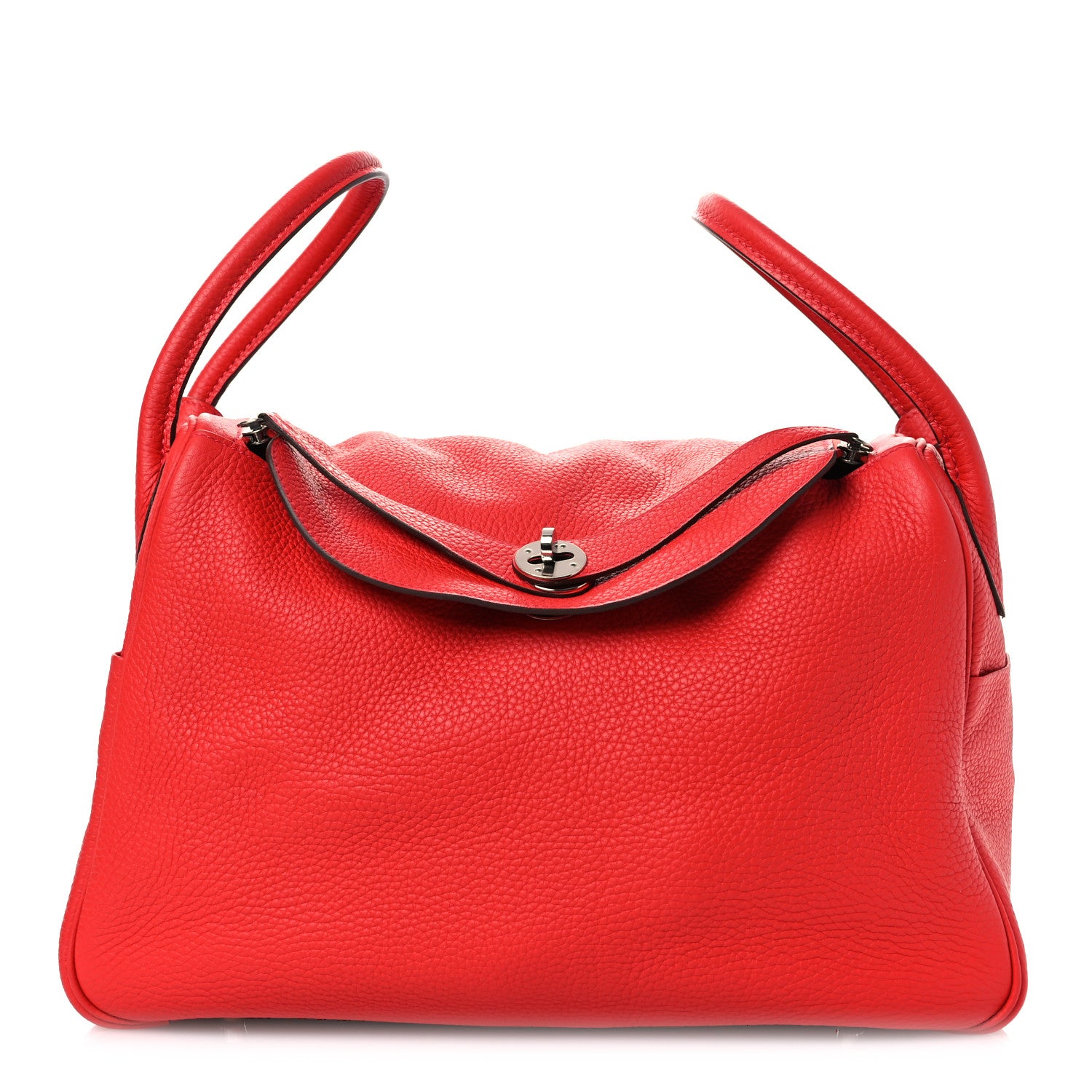 Hermes Taurillon Clemence Lindy 34 Rouge Tomate 1 of 13