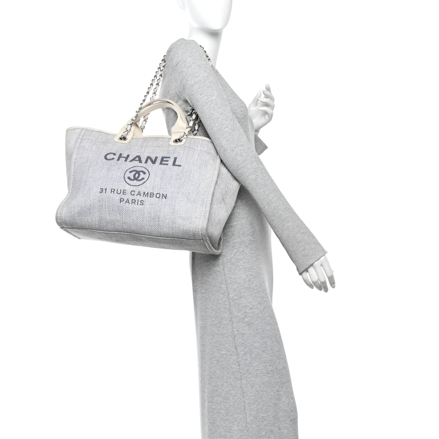 Woven Straw Raffia Medium Deauville Tote Light Blue