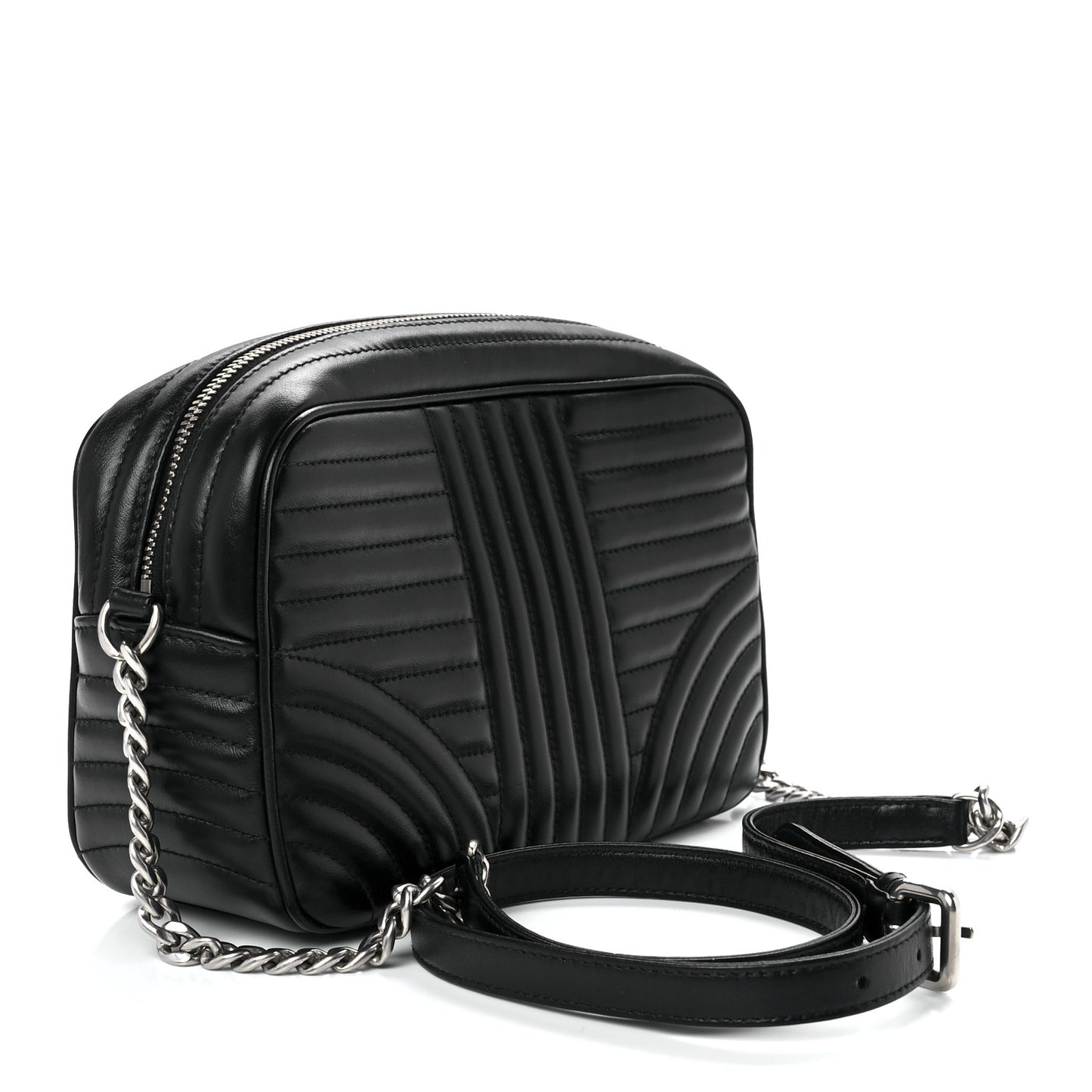 Soft Calfskin Diagramme Camera Bag Black