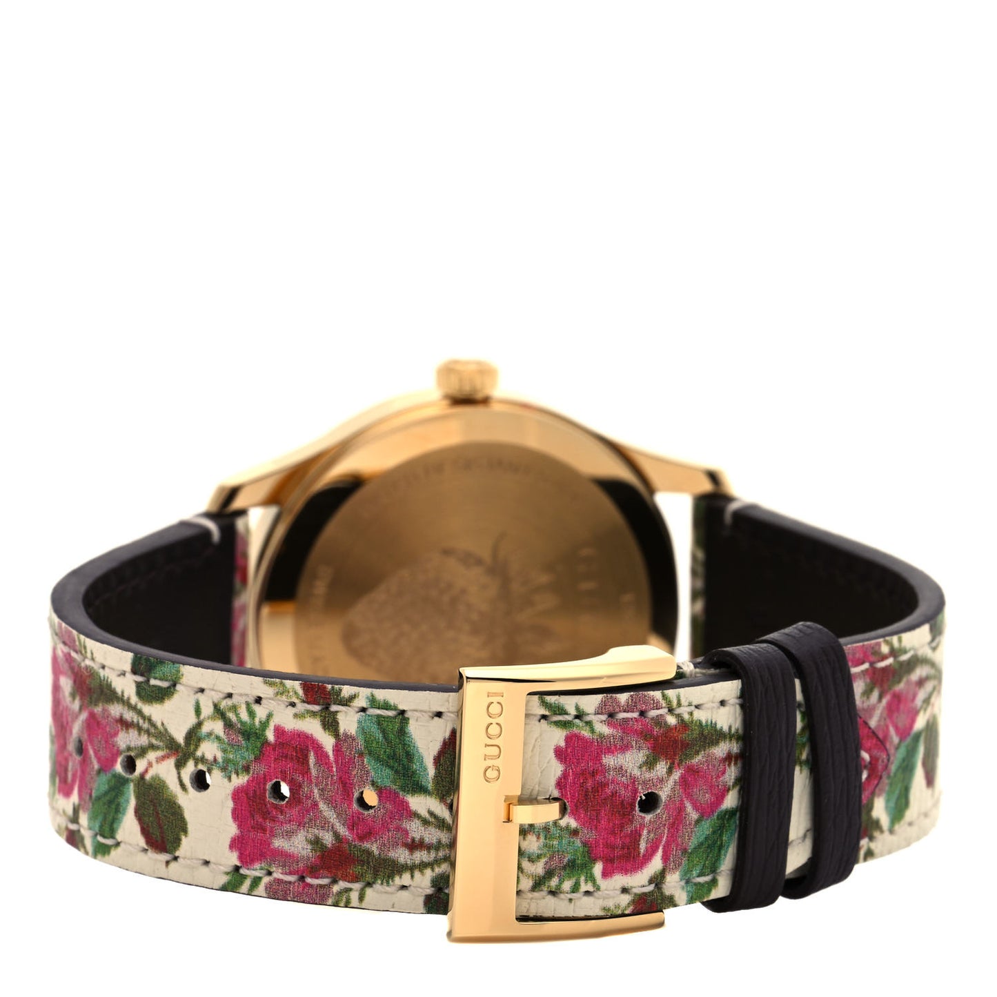 Stainless Steel Calfskin 38mm G-Timeless Floral Quartz Watch Ivory