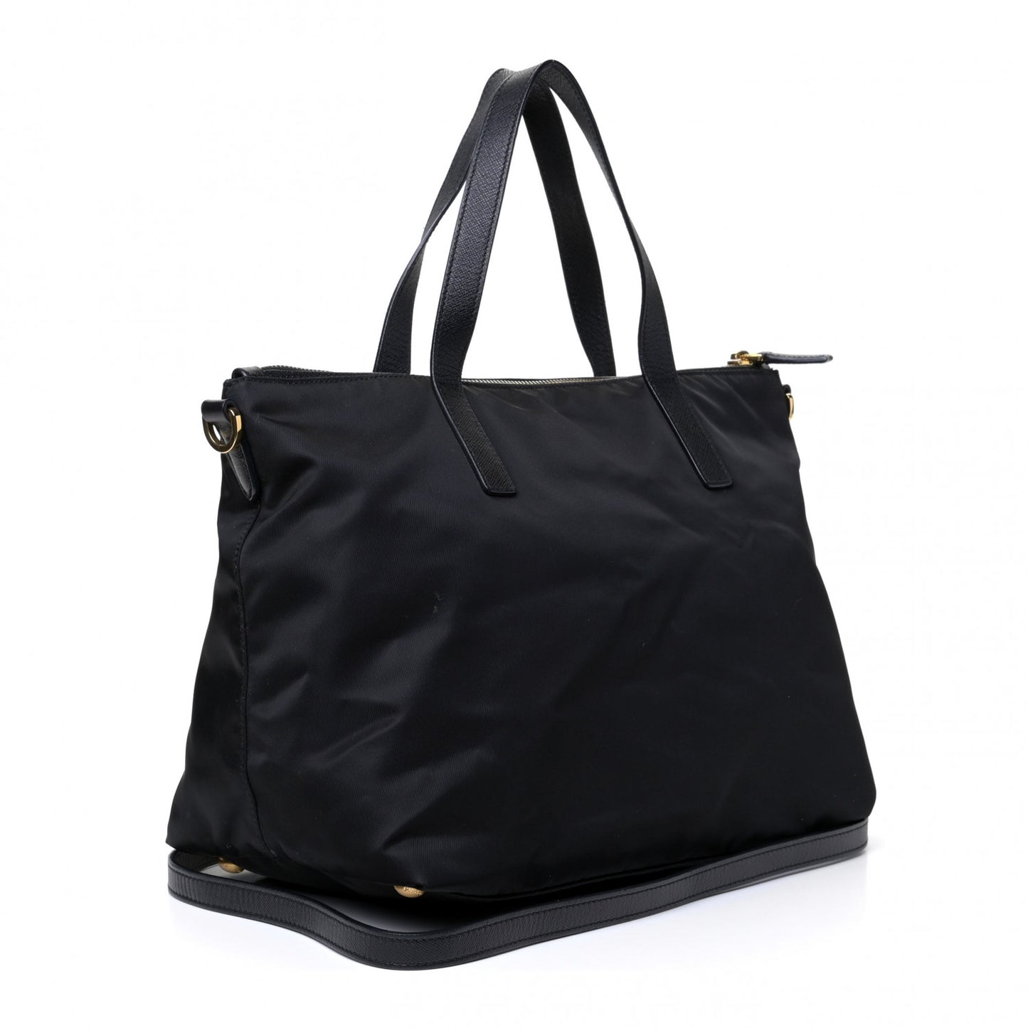 Nylon Tessuto Saffiano Robot Tote Bag Black Mimosa