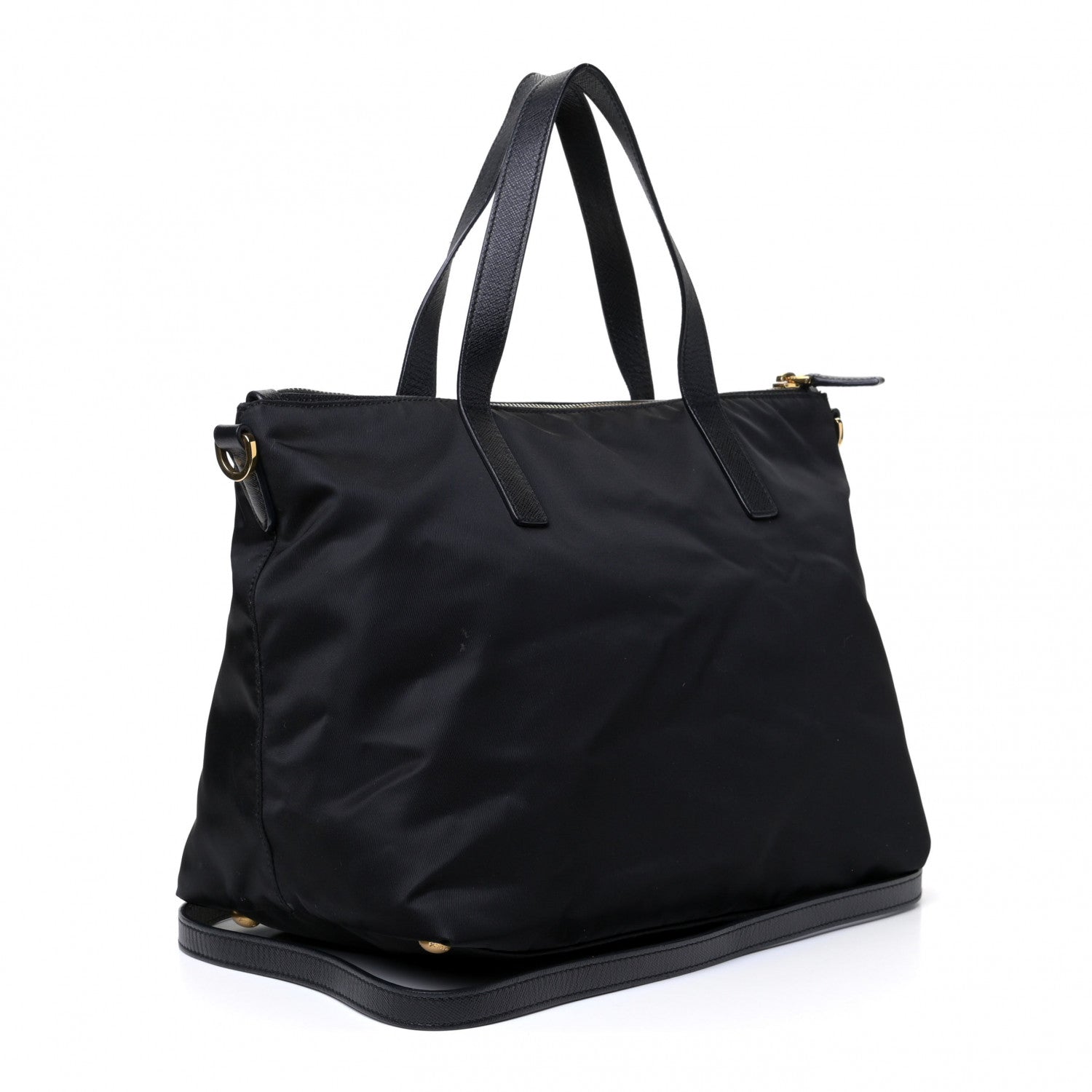 Prada Nylon Tessuto Saffiano Robot Tote Bag Black Mimosa 2 of 5
