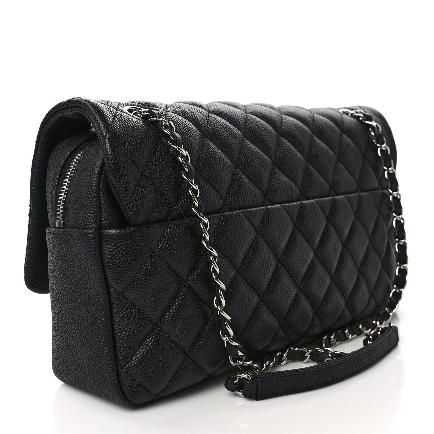 Caviar Quilted Jumbo Easy Flap Black