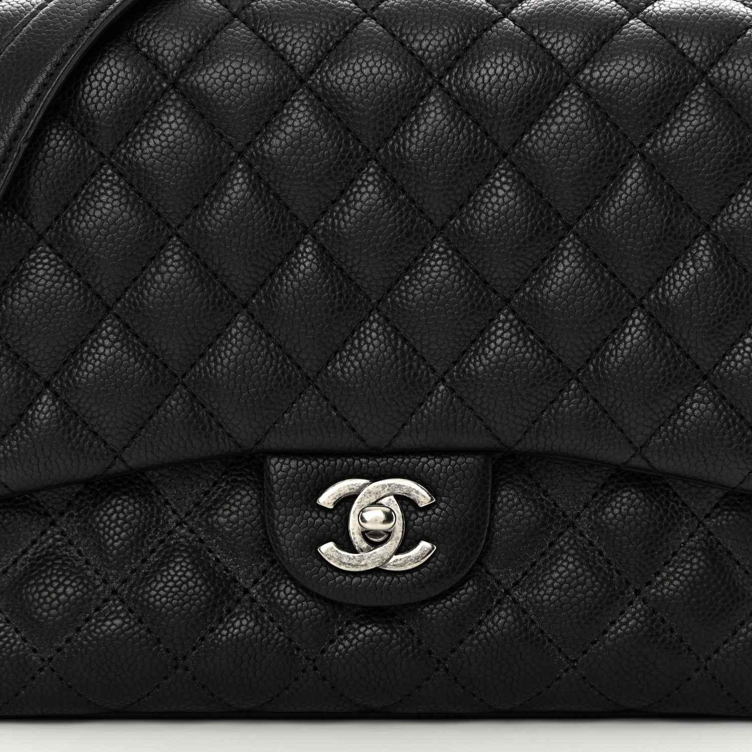 Chanel Caviar Quilted Medium Rock In Rome Single Flap Black 8 of 12