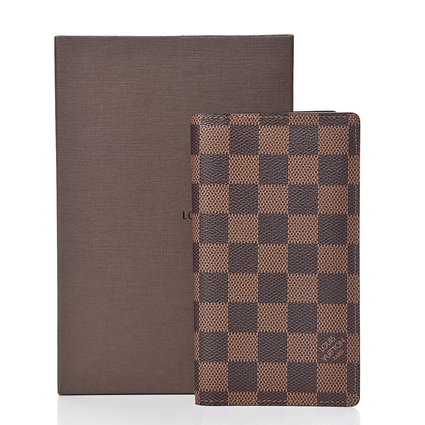 Damier Ebene Checkbook Cover Wallet